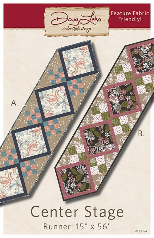 Antler Quilt Design Center Stage feature fabric quilt pattern Moda