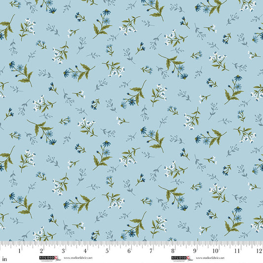 Studio E Ashdown Forest 8408-17 Light Blue quilting cotton fabric