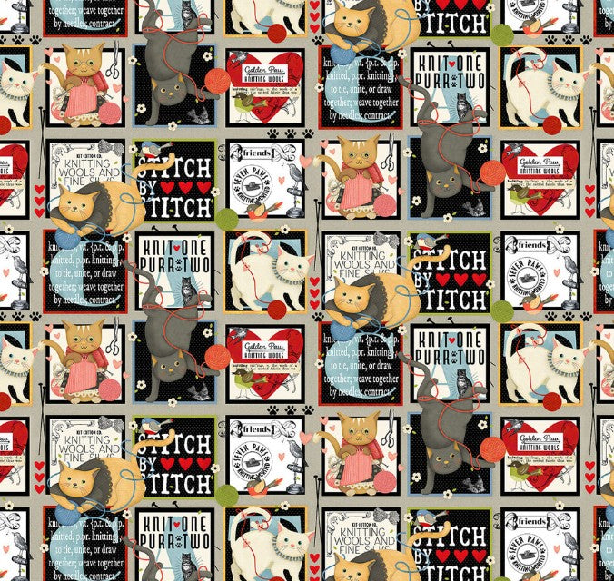 Studio e - 8475-99 Black - Knit1, Purr 2