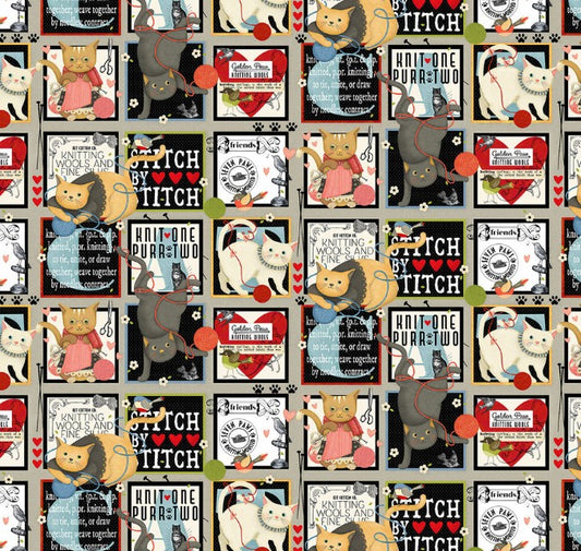 Studio e - 8475-99 Black - Knit1, Purr 2