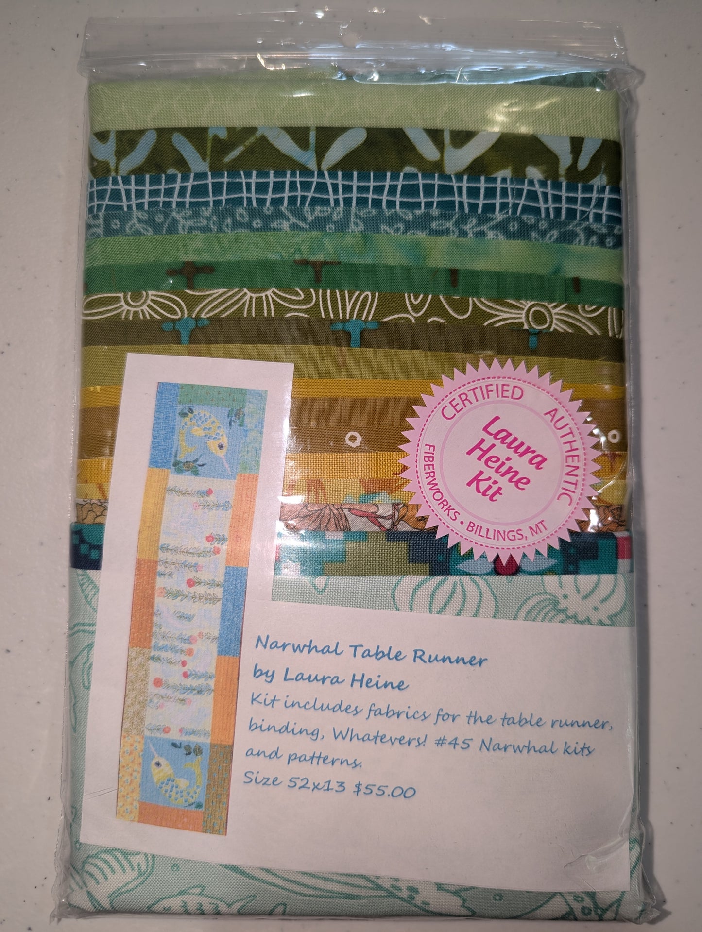 Narwhal Table Runner - Kit and Pattern