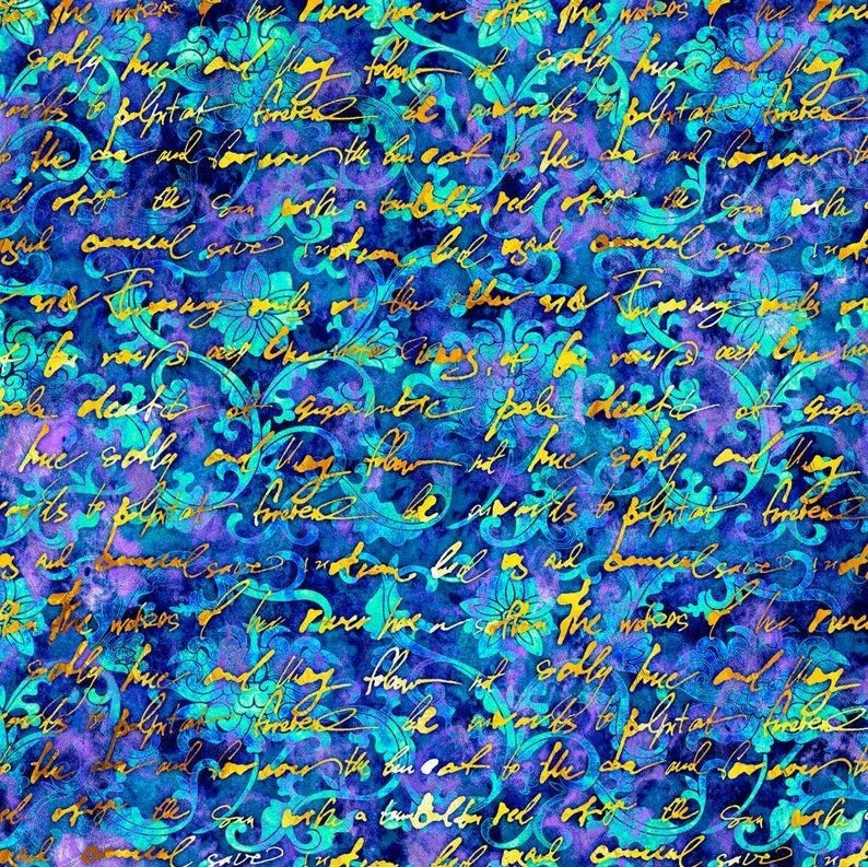 QT Pandora 27188-B Blue quilting cotton