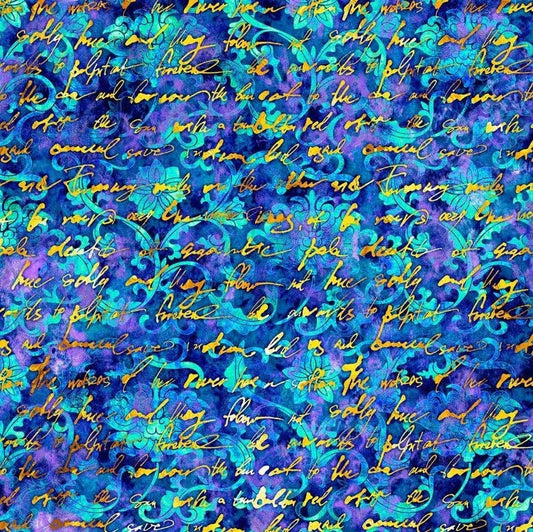 QT Pandora 27188-B Blue quilting cotton