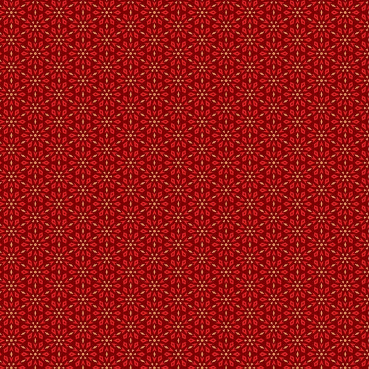 Blank - Holly Jolly Calico - Amelia Designs - 4674-88 Crimson