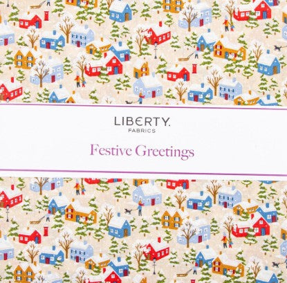 Liberty Festive Greetings Charm Pack 10in squares precut