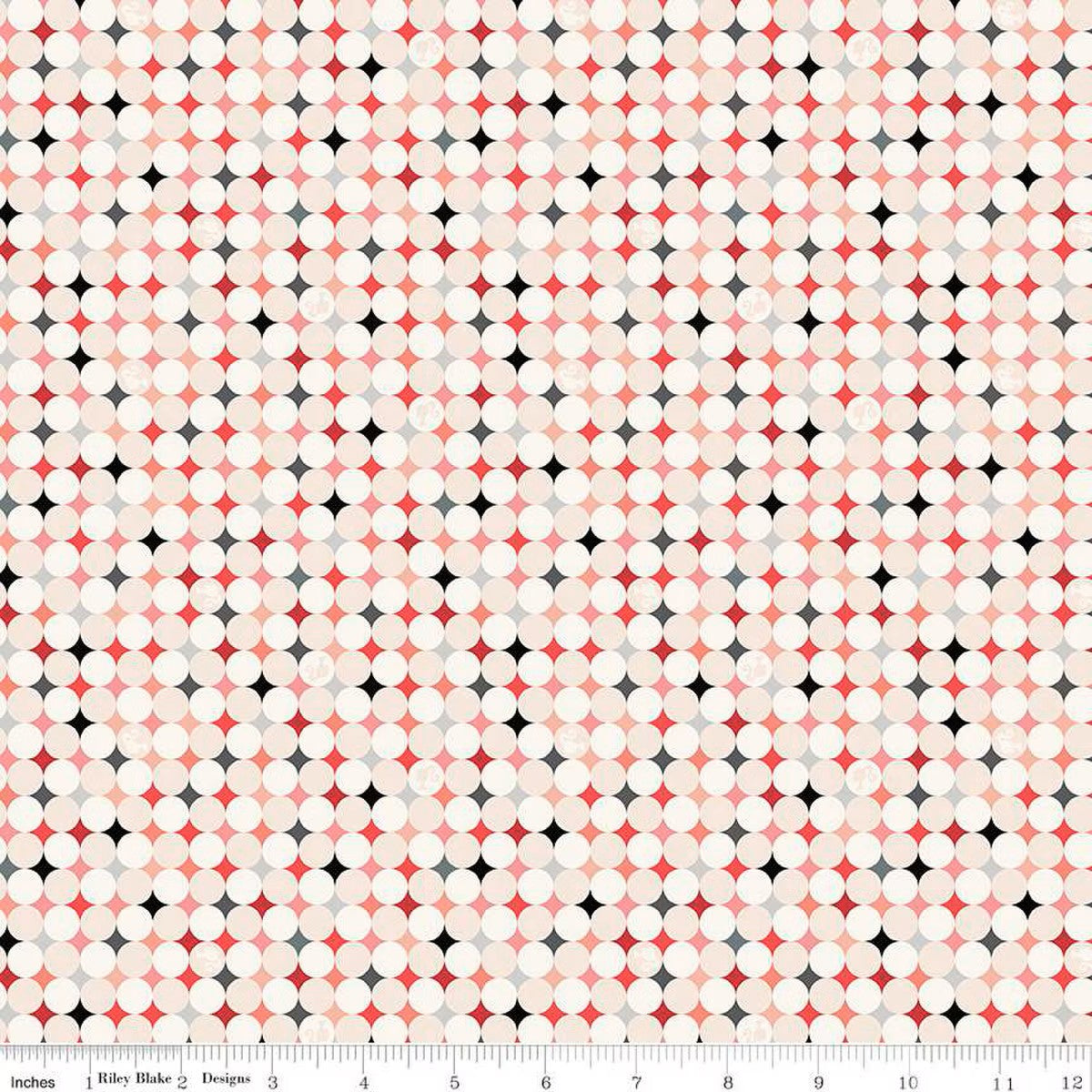 Riley Blake Barbie Vintage Sparkle Dots Blush quilting cotton