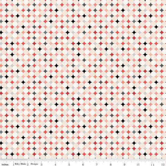 Riley Blake Barbie Vintage Sparkle Dots Blush quilting cotton