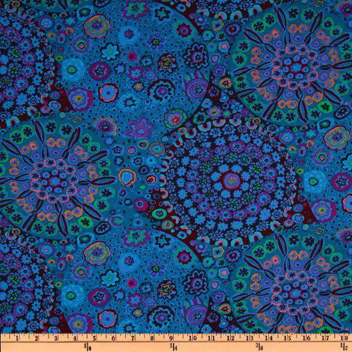 Kaffe Fassett Millefiore Blue quilting cotton