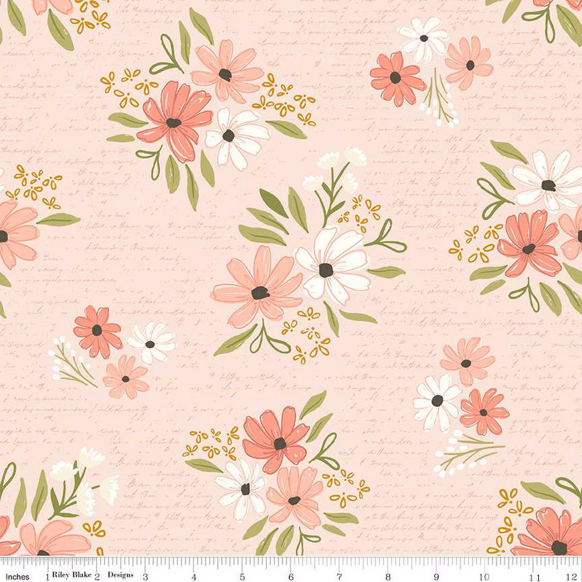Riley Blake Between the Pages Ballerina pink quilting fabric