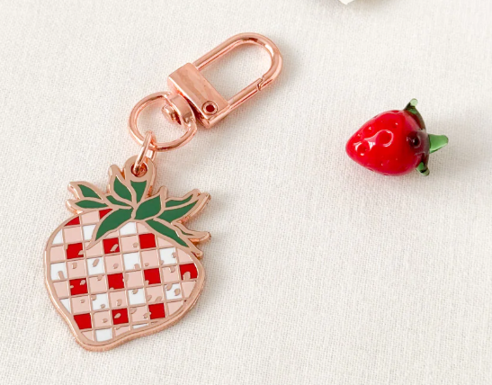 Minki Kim - Strawberry Enamel Charm