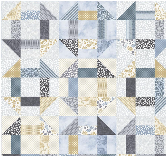 Studio E Farmhouse Fixer Upper Steel Blue quilting cotton fabric