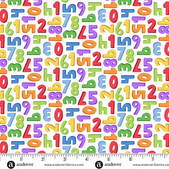 Andover - Back to School - Numbers White -  A-10243-L