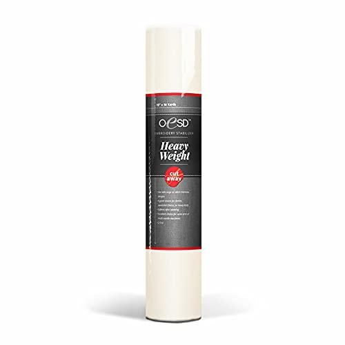 Heavy weight cut-away white embroidery stabilizer 15 inch x 10 yards