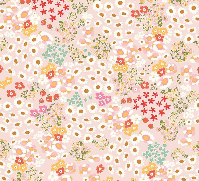 Riley Blake - Minki Kim - Cotton Nook - Flowerbed Blush - C17971-BLUSH