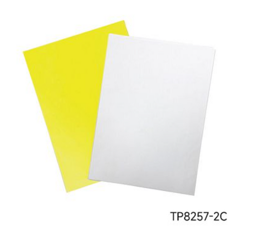 Kearing dressmaker's tracing paper in yellow and white
