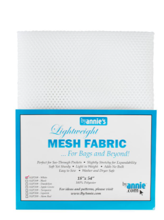 ByAnnie lightweight mesh in white half-yard package for bag making