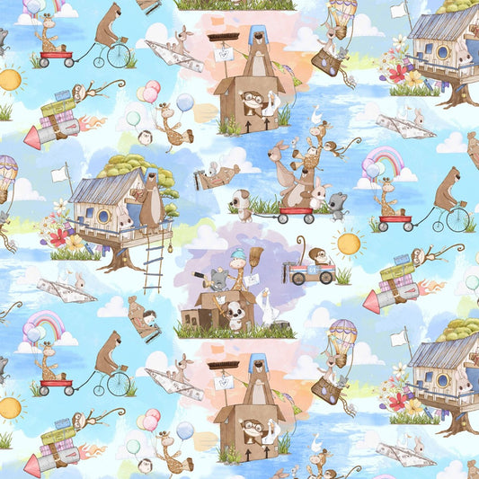 Michael Miller Multi Lets Make Believe multicolor baby fabric