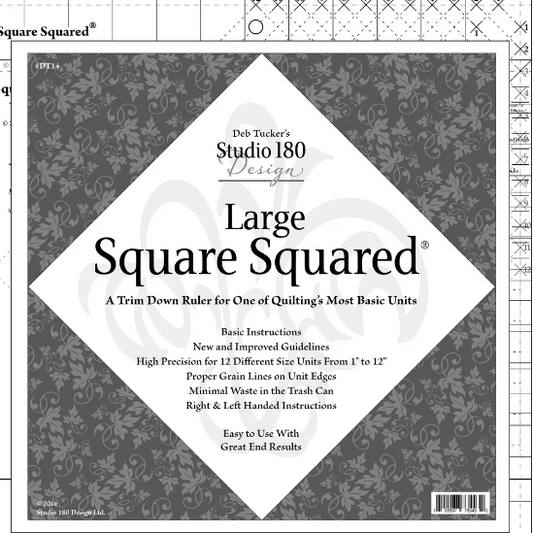 Studio 180 Design Large Square Squared precision quilting ruler by Deb Tucker