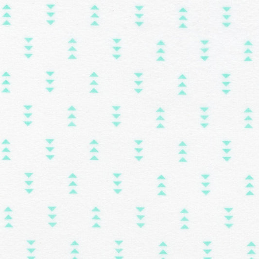 Cozy Cotton Flannel, Triangles, Sea Mist