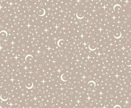 Makower UK Little Ones Stars Grey 195S baby quilting cotton