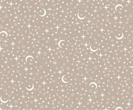 Makower UK Little Ones Stars Grey 195S baby quilting cotton