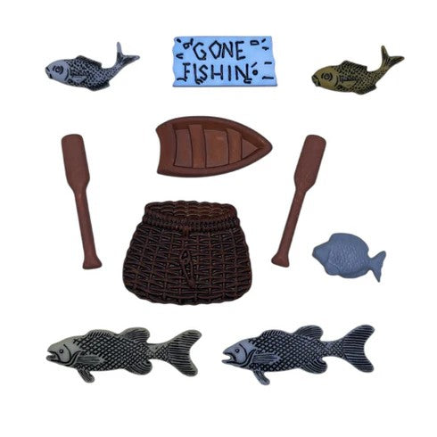 Fishing Buttons Button Bag