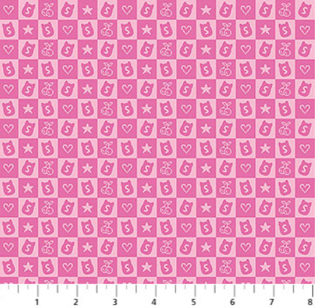 Northcott Joyful Pink SQ1029-22 warm clear pink quilting fabric