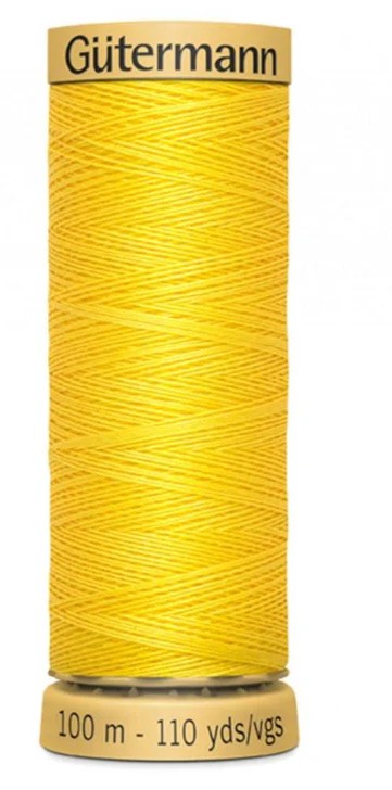 Gutermann Natural Cotton Brite Yellow Thread spool