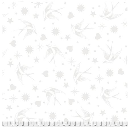 Tula Pink Fairy Flakes Paper white Free Spirit quilting fabric