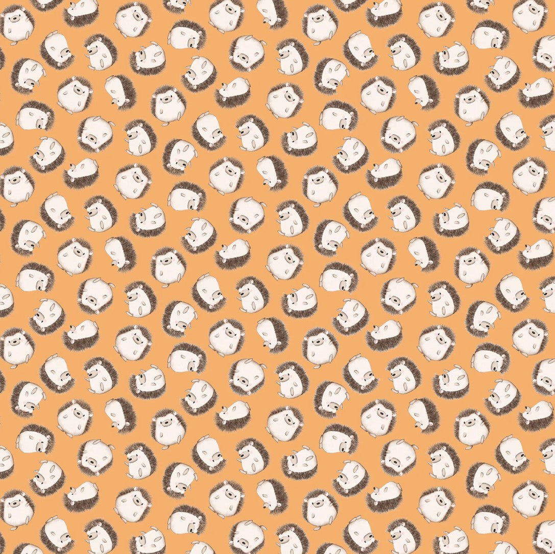 Michael Miller Orange Adorable Hedgehogs orange quilting cotton