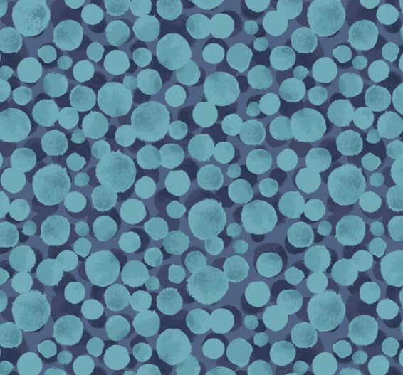 Lewis & Irene Bumbleberries Bubbly Blue Multi BB039 quilting cotton