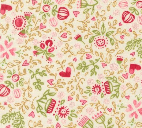 Moda Darling Peony Cream 48792-11 Robin Pickens quilting cotton