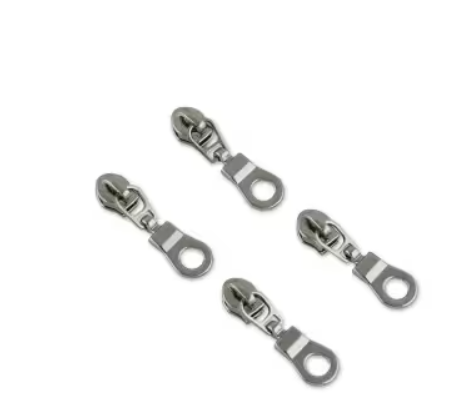 Four #3 Donut Zipper Pulls - Nickel