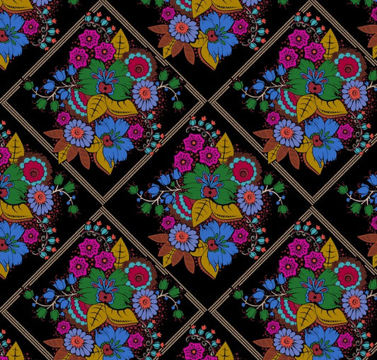 Anna Maria Textiles Diamond Dance 108 inch velvet wide backing