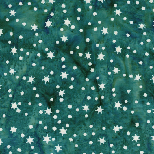 Lumin Fabrics Retro Holidays Retro Stars Teal Caribbean retro Christmas fabric