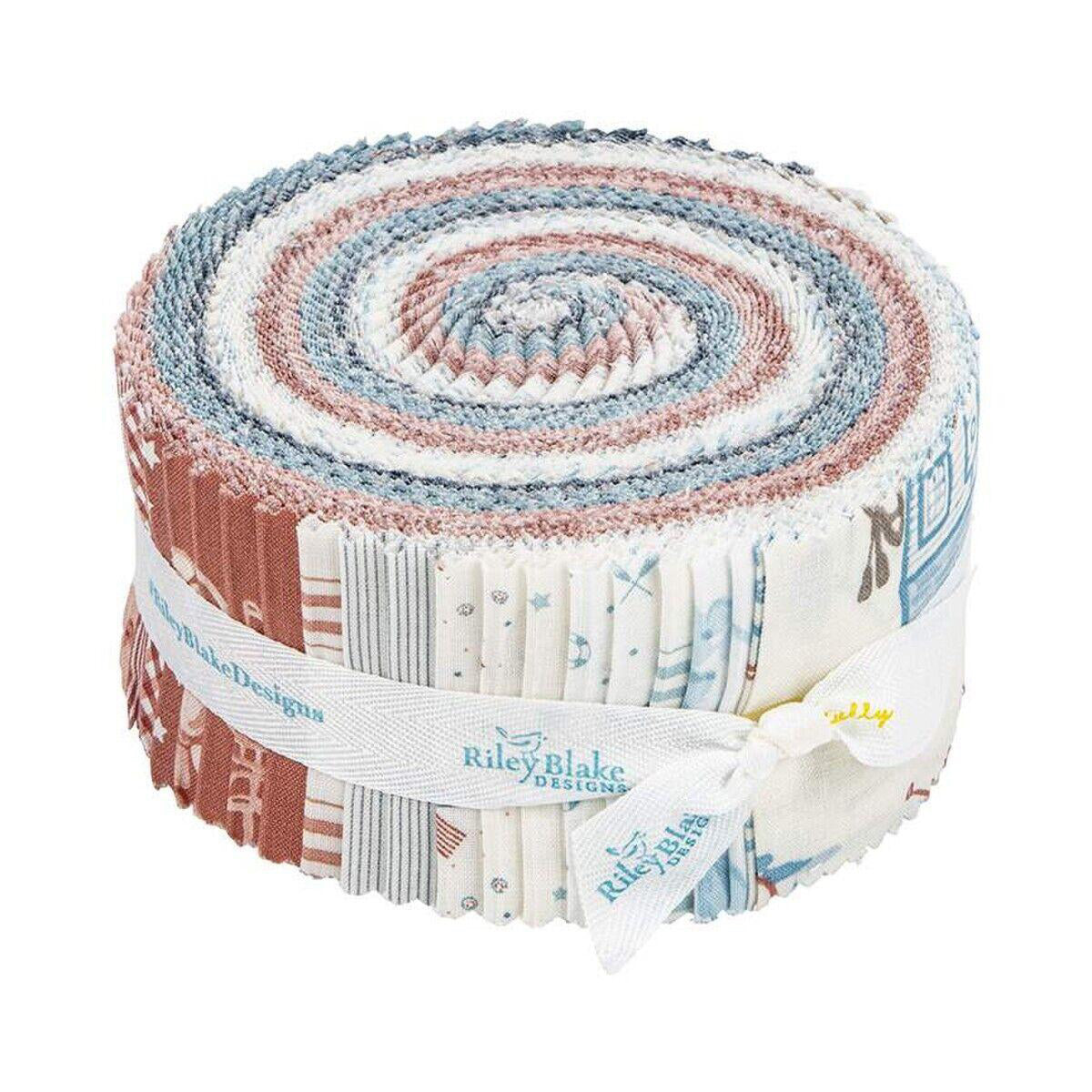 Amy Smart Portsmouth Rolie Polie 40 2.5-Inch Strips Jelly Roll Riley Blake Designs RP-12910-40