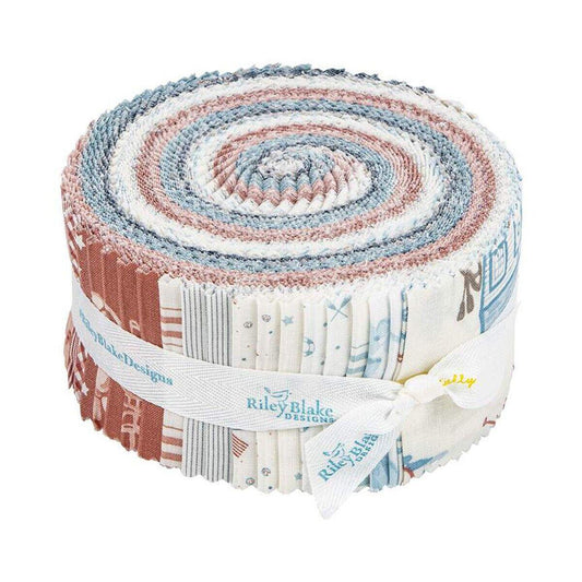 Amy Smart Portsmouth Rolie Polie 40 2.5-Inch Strips Jelly Roll Riley Blake Designs RP-12910-40