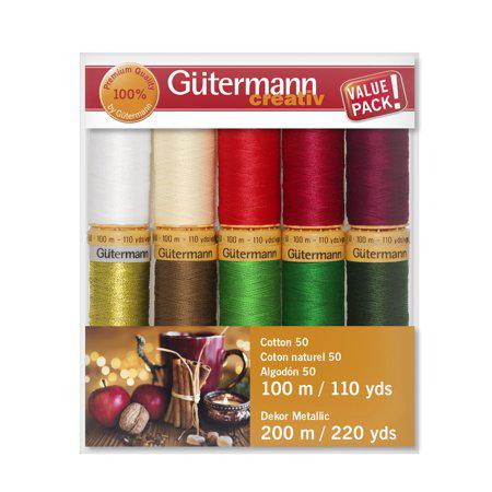 Gutermann Winter Collection 50 Dekor Metallic thread