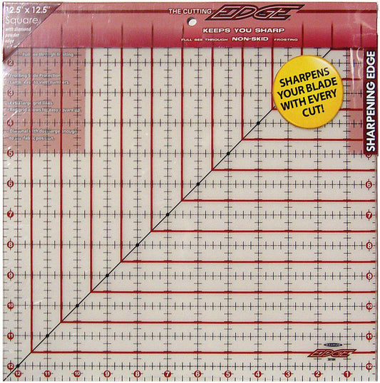 Cutting Edge sharpening edge ruler 12.5 inch square quilting notion