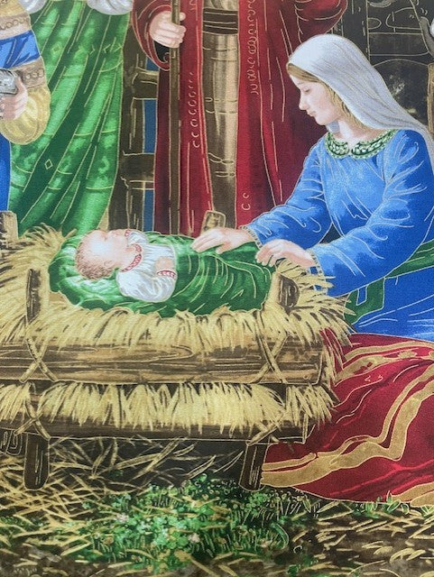 Quilting Treasures In Bethlehem nativity religious Christmas print quilting fabric