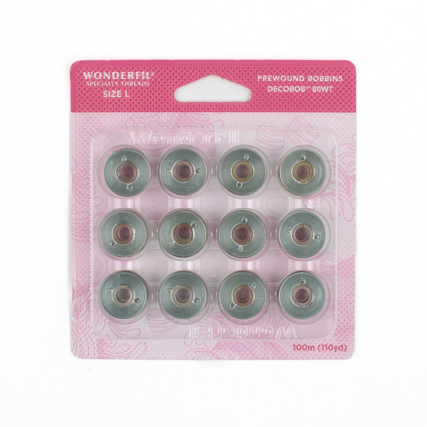 WonderFil Decobob prewound bobbin grey DB103 80wt Size L