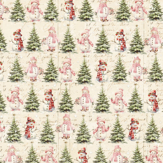 Christmas Magic 2020-41 ivory cozy holiday quilting cotton by Frank Garcia for Blank Quilting
