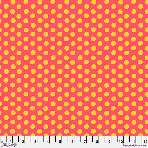 Kaffe Fassett Spot Melon coral quilting fabric