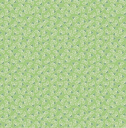 Riley Blake Cozy Christmas Holly Green cotton quilting fabric
