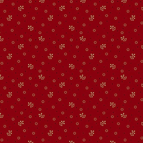 andover - A-5609-R Red Tossed Sprigs - Bridgeport by Jo Morton