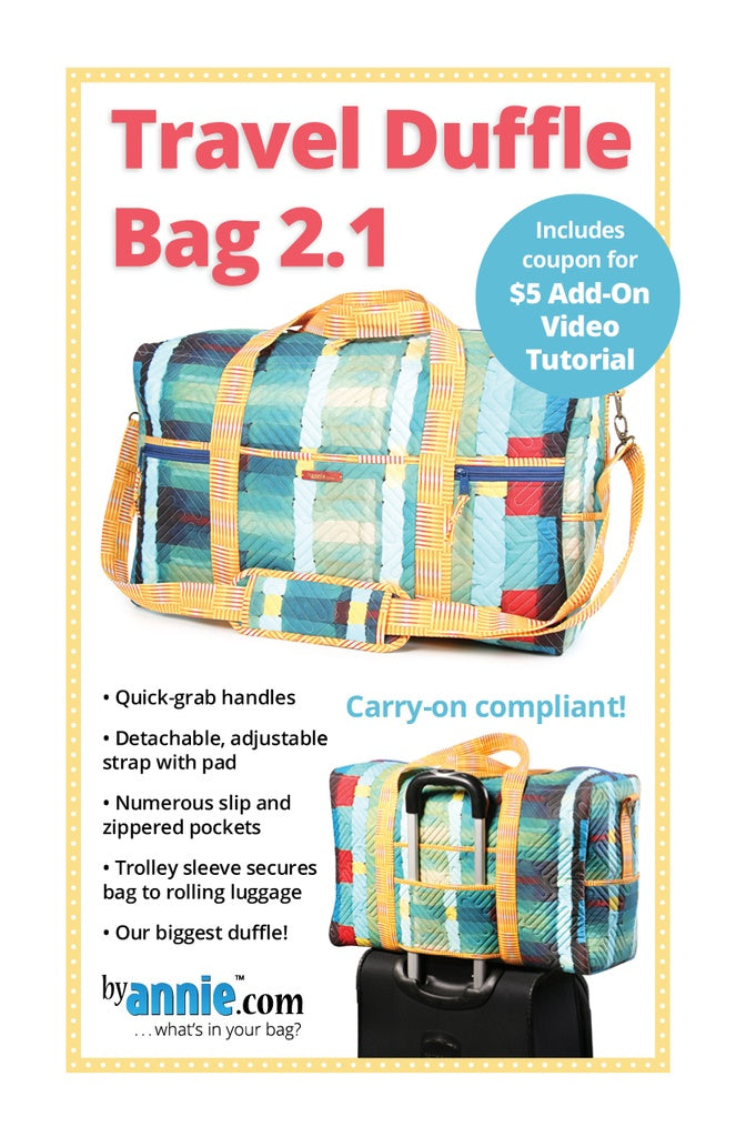 Travel Duffle Bag 2.1 pattern by ByAnnie quilting