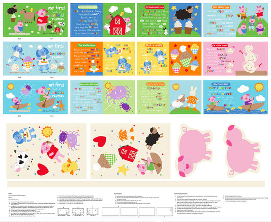 Studio E Huggable Loveable 7671P multicolor novelty panel fabric