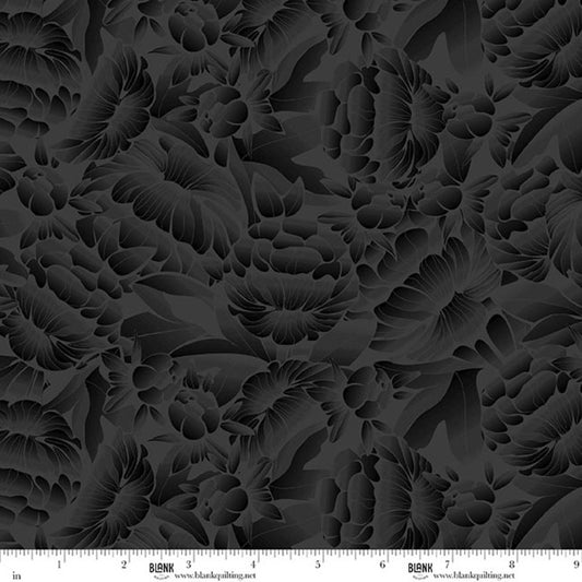 Blank Quilting Florique 118 inch Charcoal backing