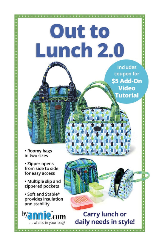 Out to Lunch 2.0 bag pattern by ByAnnie quilting