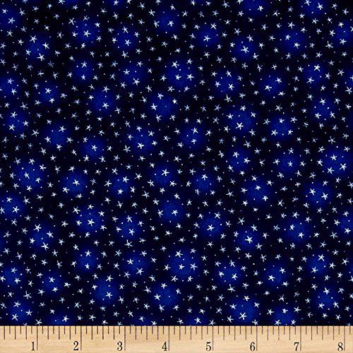 Blank Quilting Starlet Navy quilting cotton fabric
